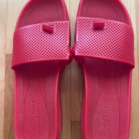 Donald Pliner Red Slide rubber Sandals - Picture 1 of 7